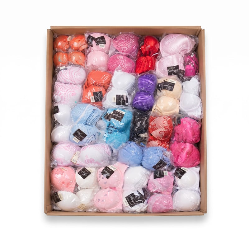 Lot soutiens-gorge Haiyun – 9 870 pièces en 7 box, vente par box possible – Haiyun