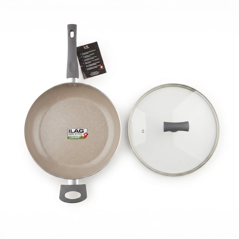 Poêle à frire profonde Alpina 28 cm avec couvercle – Alpina