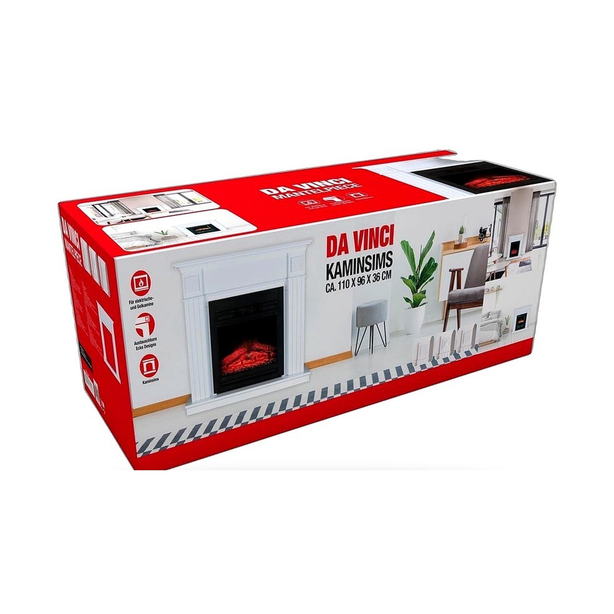 Lot cheminées électriques Da Vinci effet flammes – Da