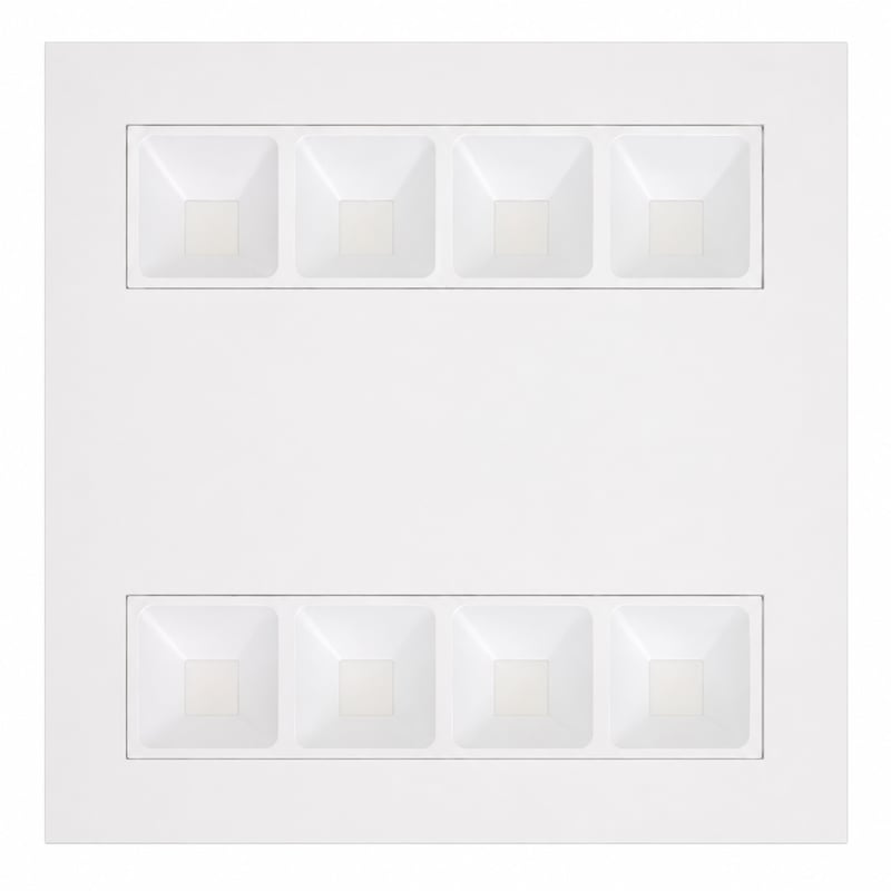 Lot 5 dalles LED encastrables 675 x 675 mm – 28 W, blanc chaud 3000 K – Philips