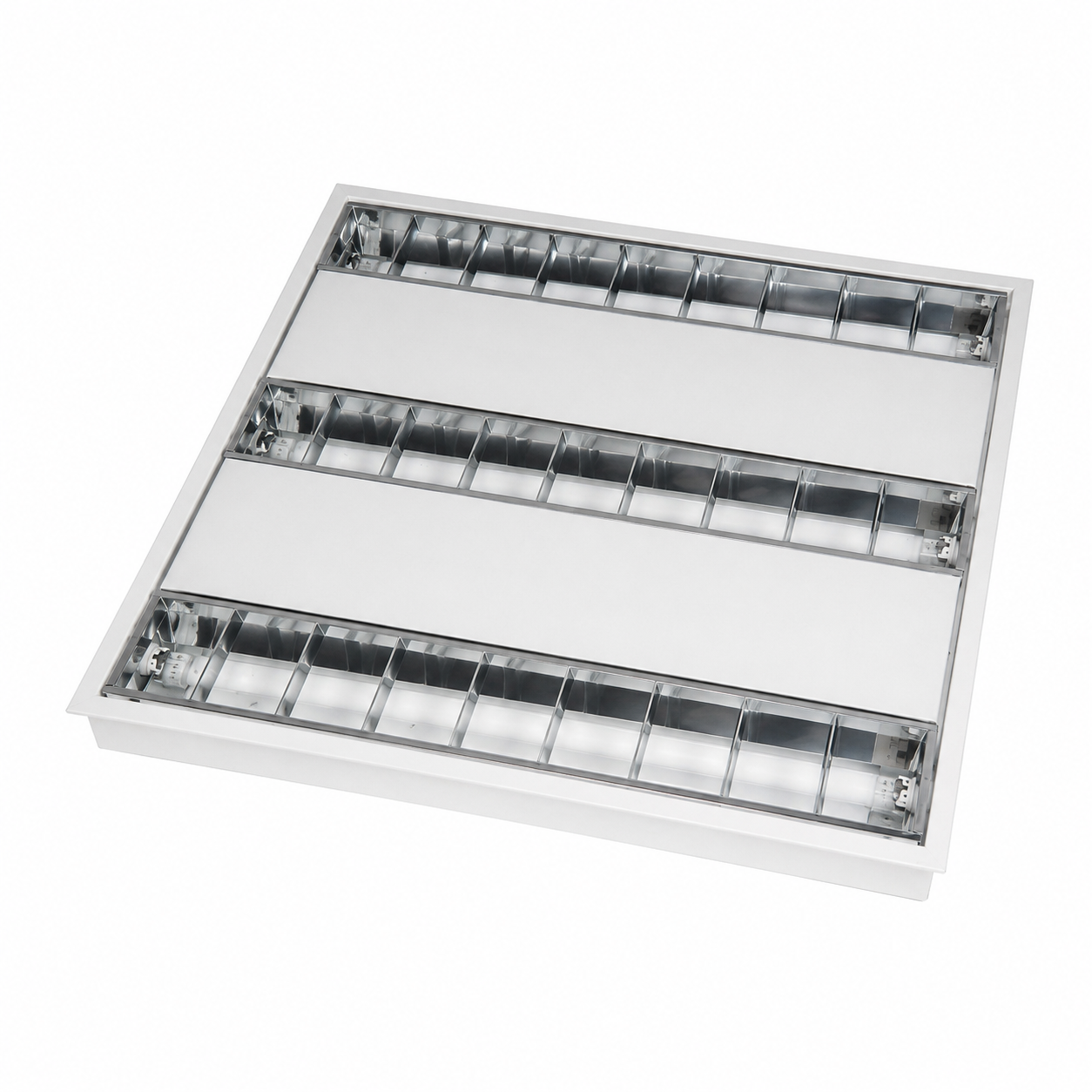 Lot mixte éclairage – 5 références, 57 pièces (tubes circulaires TL5, luminaires ETAP, plafonniers T5, dalles LED, réglettes) – Philips, ETAP, LUG, LED-ON, Dellight
