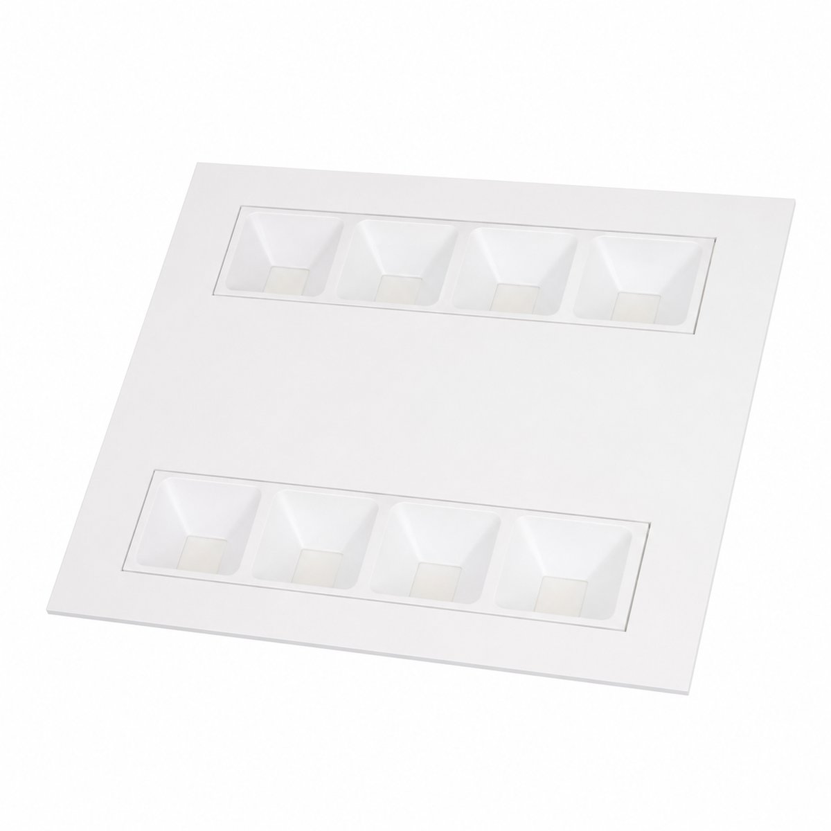 Lot 5 dalles LED encastrables 675 x 675 mm – 28 W, blanc chaud 3000 K – Philips