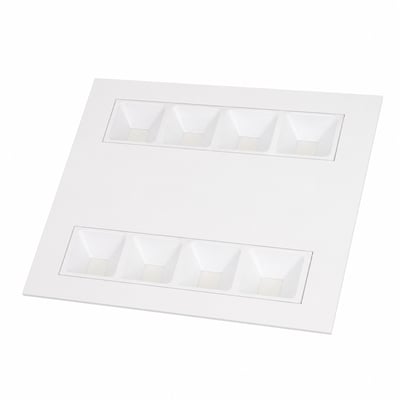 Lot 5 dalles LED encastrables 675 x 675 mm – 28 W, blanc chaud 3000 K