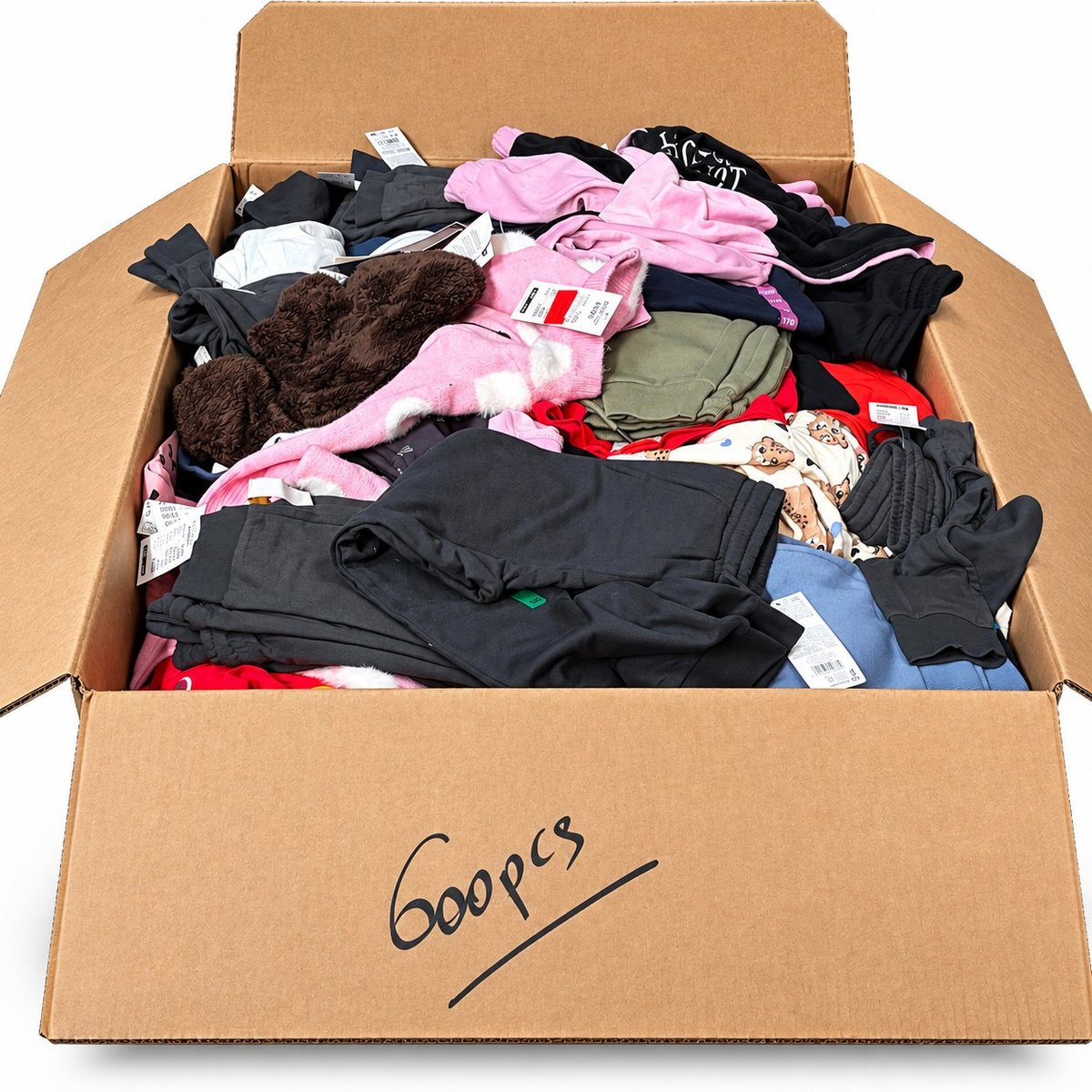 Lot vêtements enfants hiver – box mixte 600 pièces – sans marque communiquée
