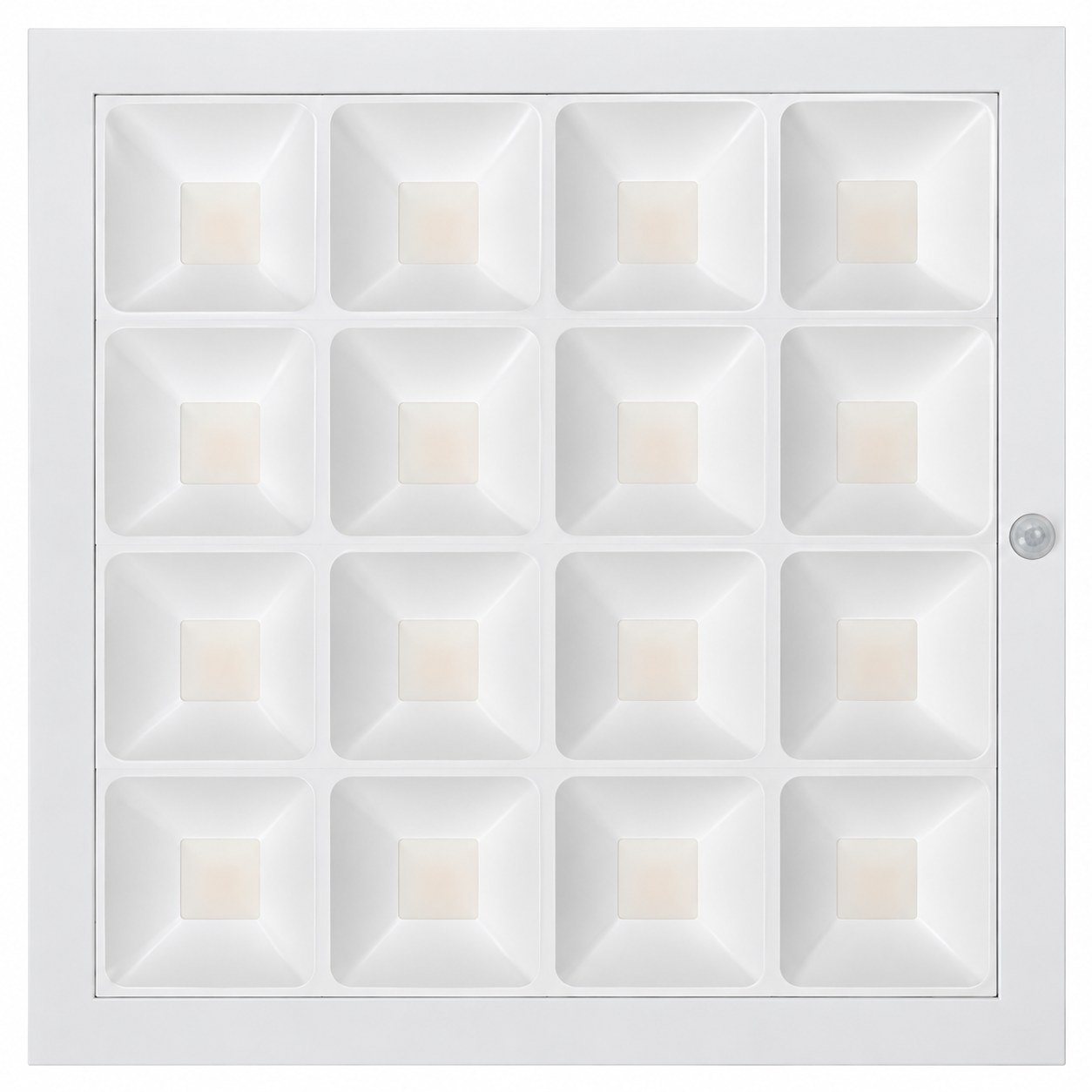 Lot 5 dalles LED encastrables 60 x 60 cm – 34 W, capteur de présence, blanc chaud 3000 K – Philips