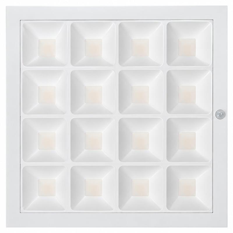 Lot 5 dalles LED encastrables 60 x 60 cm – 34 W, capteur de présence, blanc chaud 3000 K – Philips