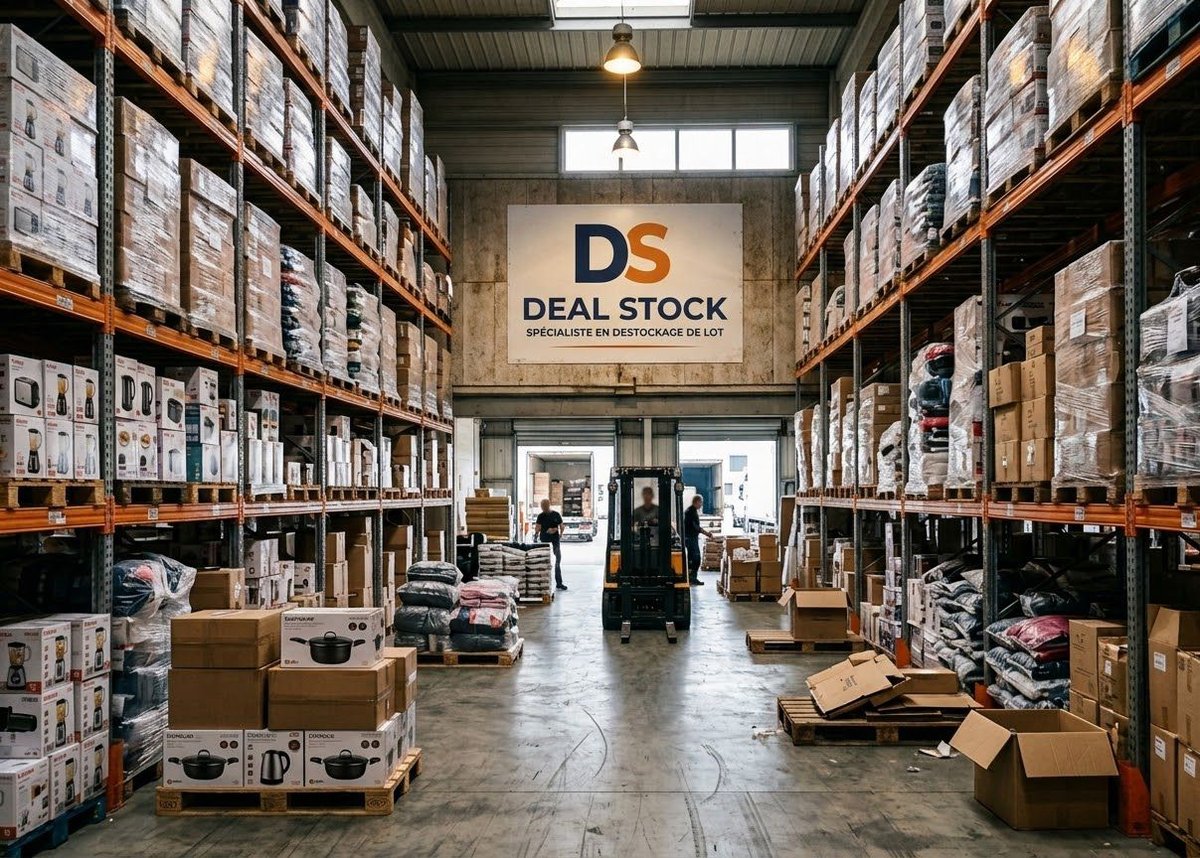 Entrepôt de lots et palettes de déstockage