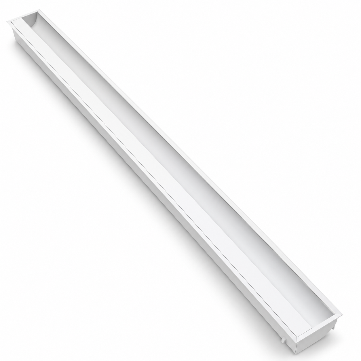 Lot 6 luminaires LED encastrés Zumtobel FEW LED4400-840 – lèche-mur asymétrique, 4000 K, DALI, 125 cm – Zumtobel
