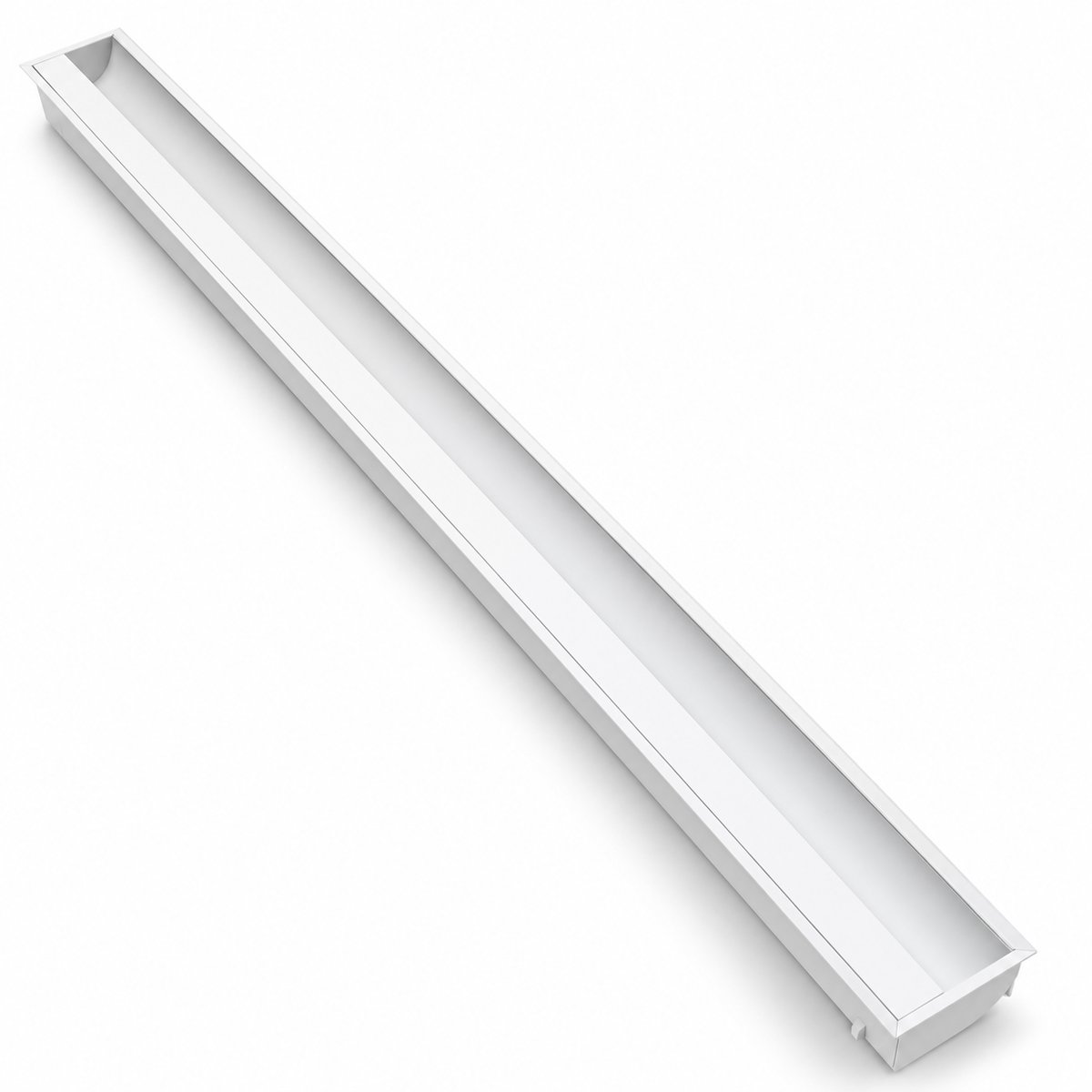 Lot 6 luminaires LED encastrés Zumtobel FEW LED4400-840 – lèche-mur asymétrique, 4000 K, DALI, 125 cm – Zumtobel