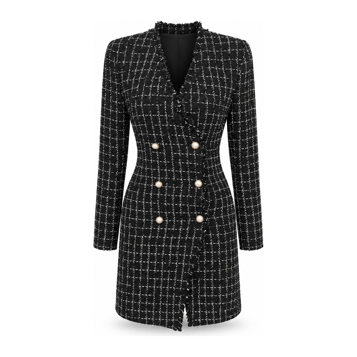 Lot vestes longues en tweed femme – 100 pièces – sans marque communiquée