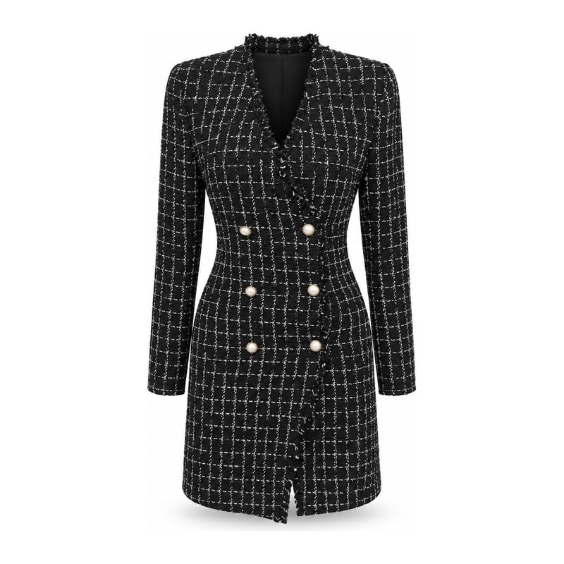Lot vestes longues en tweed femme – 100 pièces – sans marque communiquée