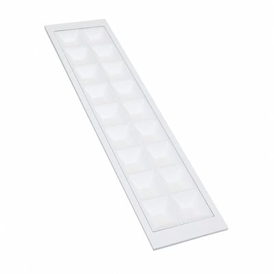 Lot 12 dalles LED encastrables 120 x 30 cm – 34 W, 3 400 lm, blanc chaud 3000 K