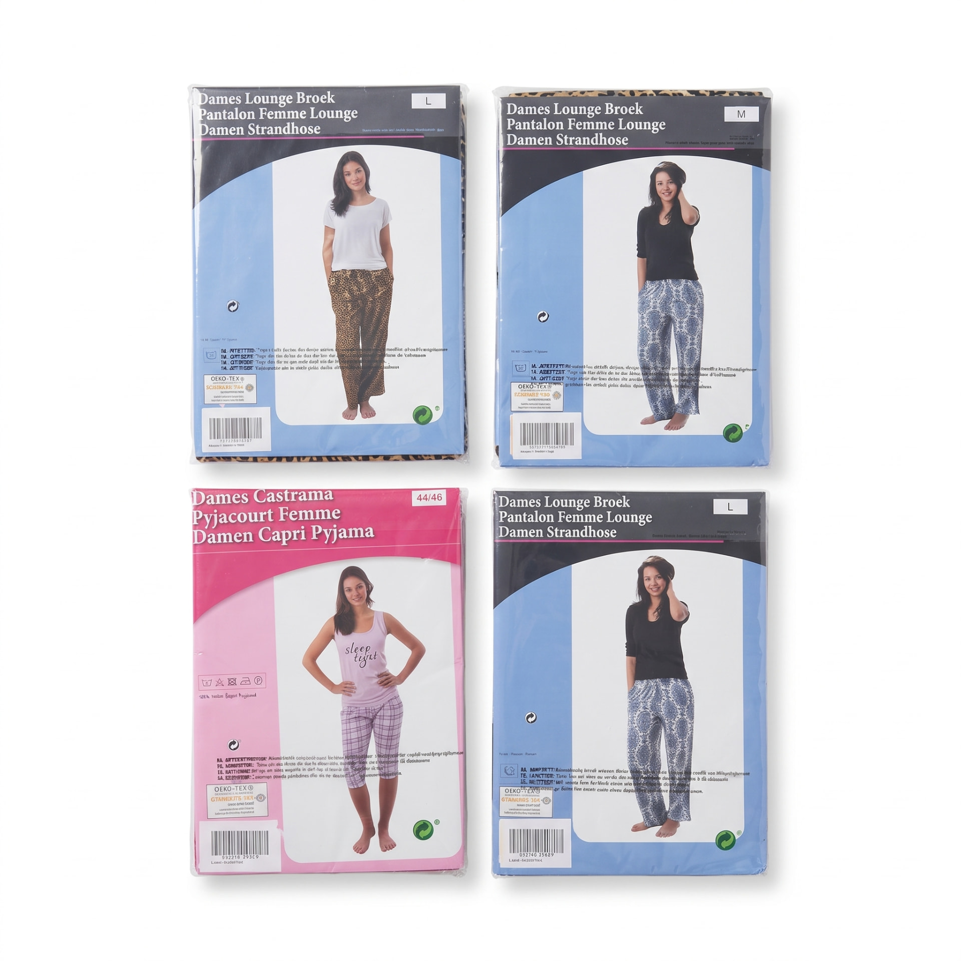 Lot textile mixte – 2 500 pièces (pyjamas, lounge, robes, écharpes, pulls de Noël) – sans marque communiquée