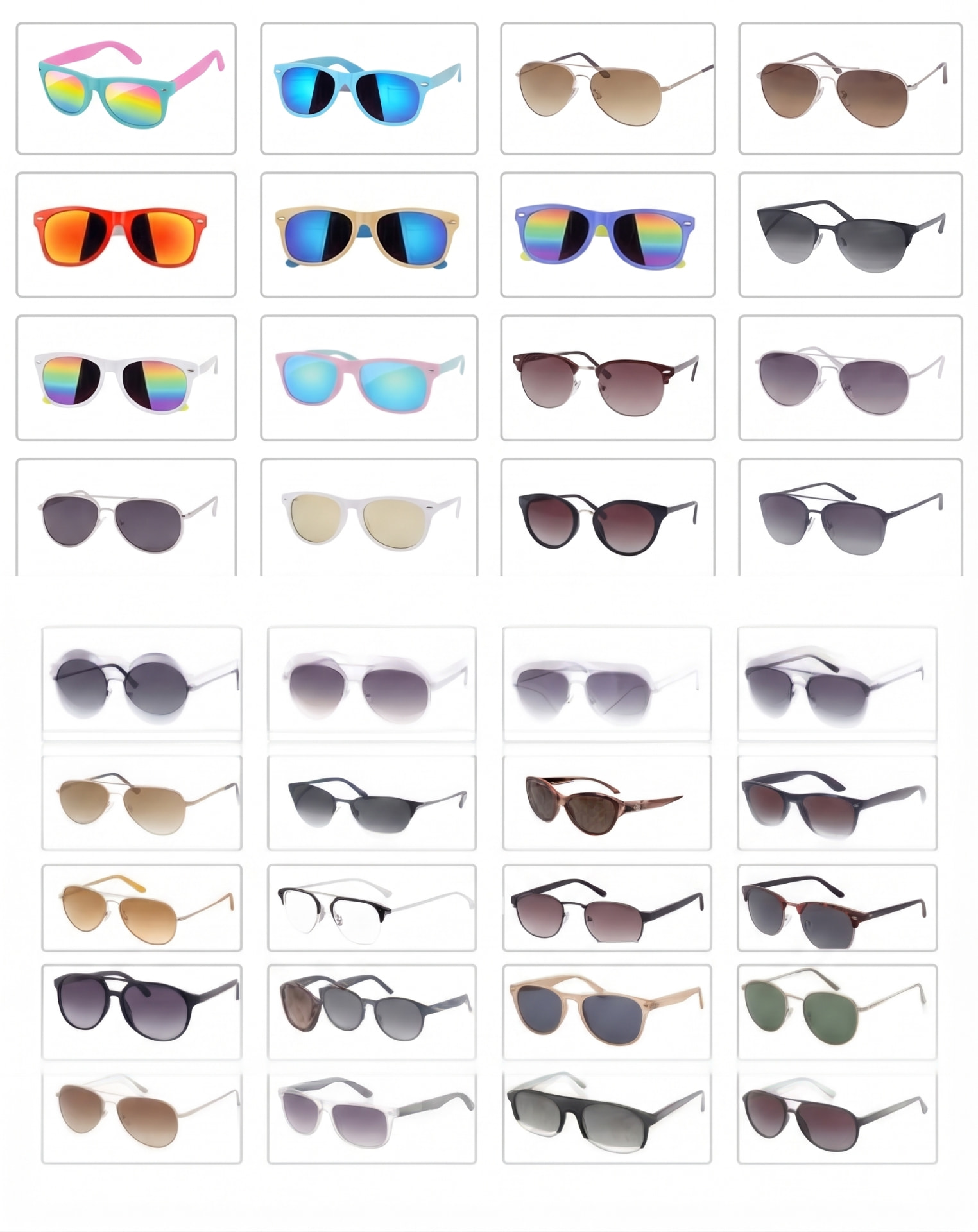 Lot lunettes de soleil mixtes – 4 650 pièces – sans marque communiquée