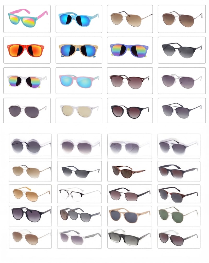 Lot lunettes de soleil mixtes – 4 650 pièces – sans marque communiquée