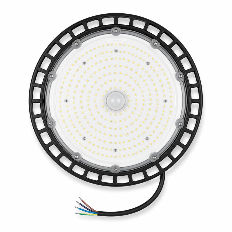 Lot 100 cloches LED industrielles High Bay UFO 250 W – 44 400 lm – sans marque communiquée