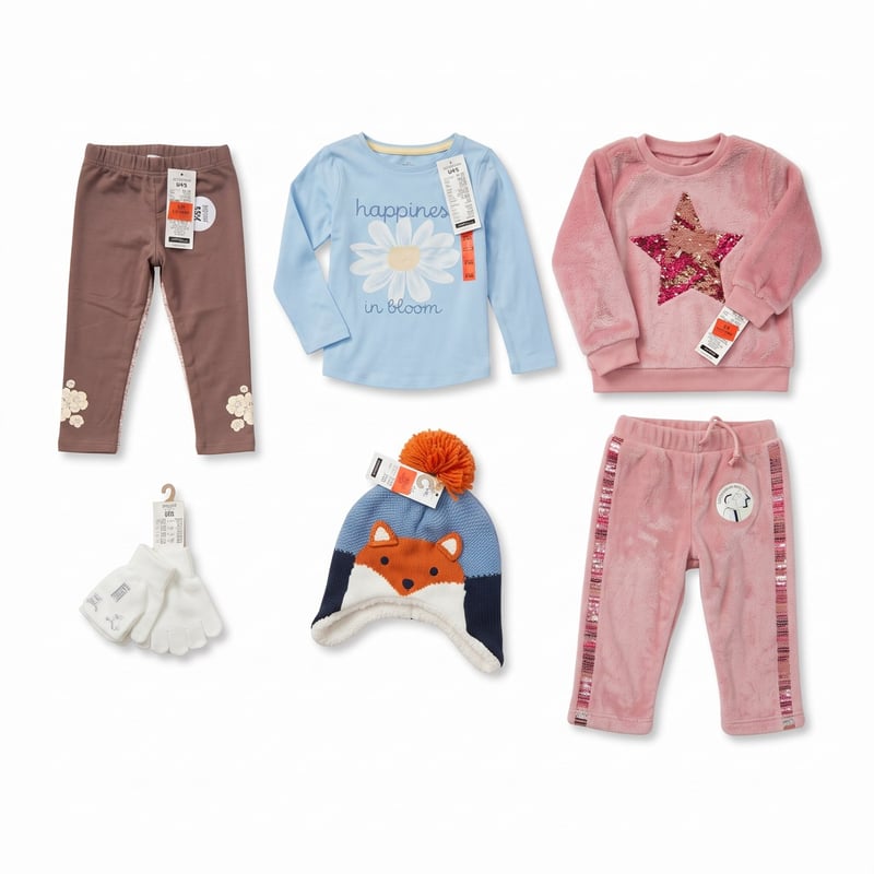 Lot vêtements enfants hiver – box mixte 600 pièces – sans marque communiquée