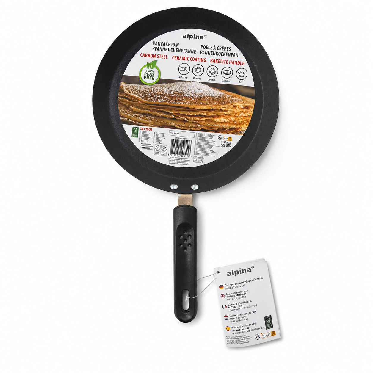 Lot de déstockage Cuisine — Poêle à crêpes Alpina 28 cm, Sur demande — photo 1