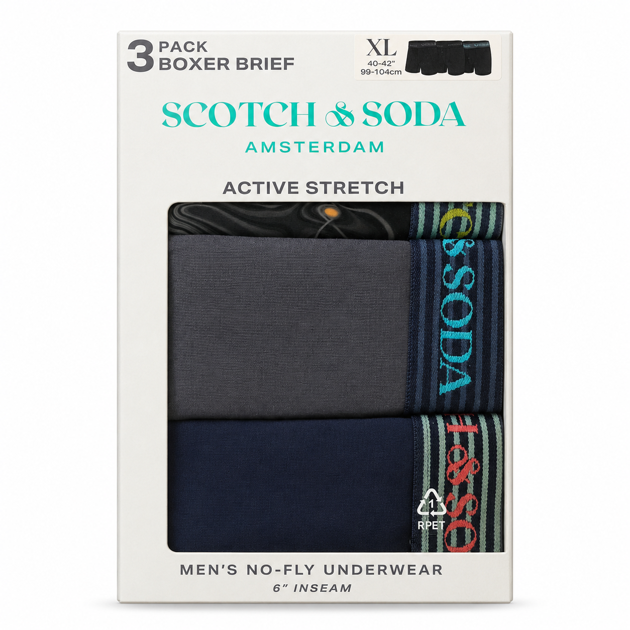 Lot de déstockage Textile — Boxers Scotch & Soda – pack de 3 (L et XL), Sur demande — photo 3