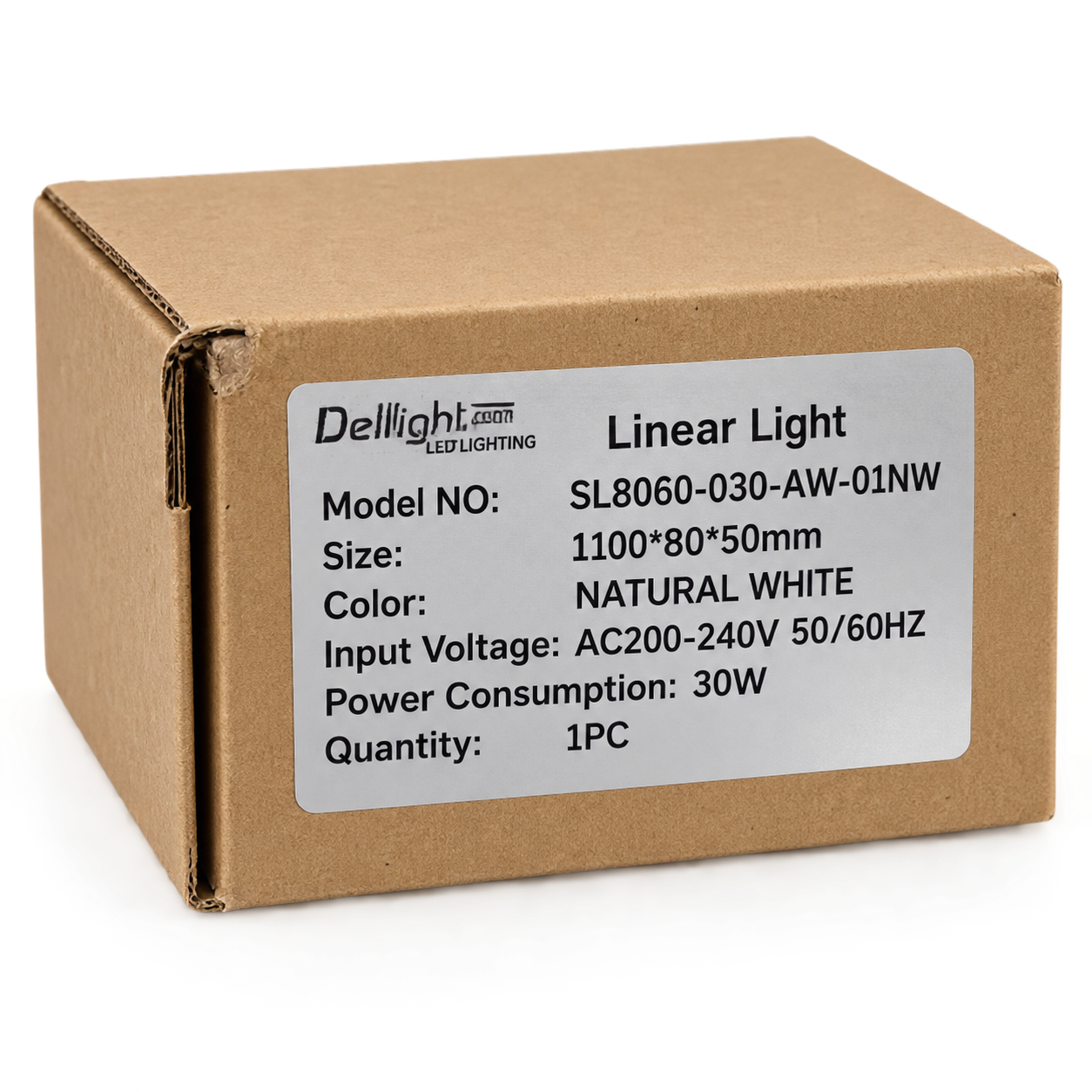 Lot 18 réglettes linéaires LED suspendues Dellight SL8060 – 110 cm, 30 W, blanc naturel – Dellight